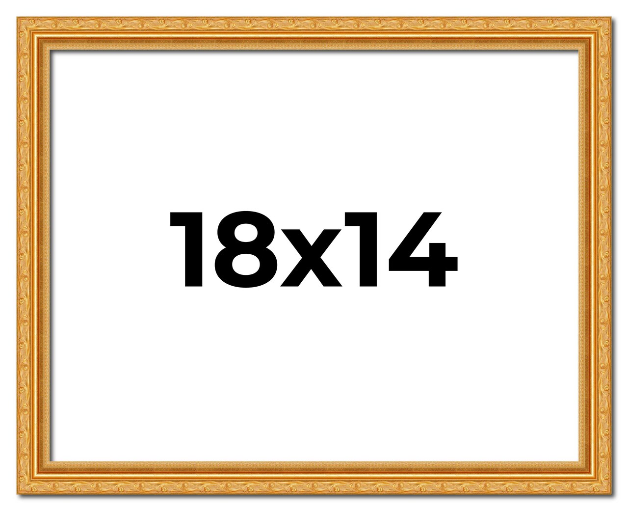 18x14 Solid Wood Antique Picture Frame with UV-Resistant Acrylic & Acid-Free Backing, Available in 4 Finishes: Bronze, Gold, Silver, and Gold with Black